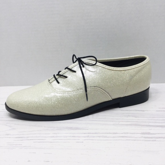 American Apparel Shoes - AMERICAN APPAREL | Sparkle Glitter Lace Up Loafers